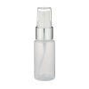 1 oz Natural LDPE Plastic Cylinder Round Bottle & Silver Fine Mist Sprayer