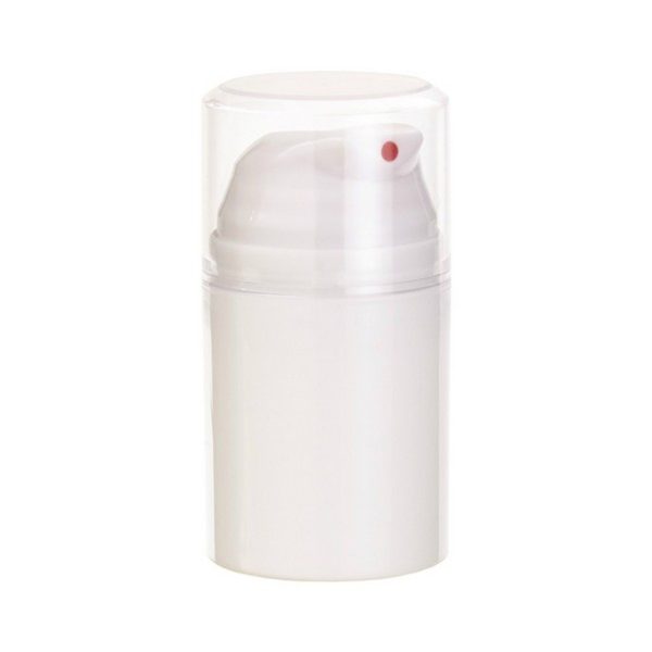 1.7 oz White PP/PE Plastic Airless Prodigio Lotion Dispensing System